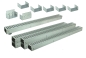 Preview: Edelstahlentwässerungsrinnen Bauhöhe 60 bis 80mm, Rost Schlitzdesign SET Typ 6